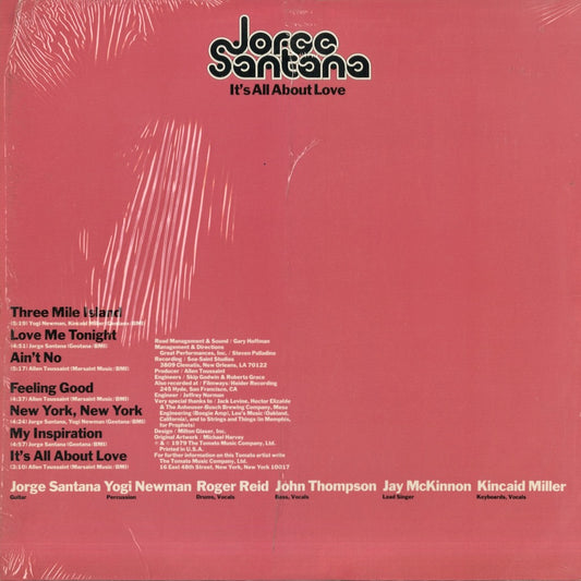 Jorge Santana / ホルヘ・サンタナ / It's All About Love (TOM-7033)