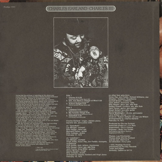 Charles Earland - Charles III (PRT 10061) 1973 US Prestige|中古LP