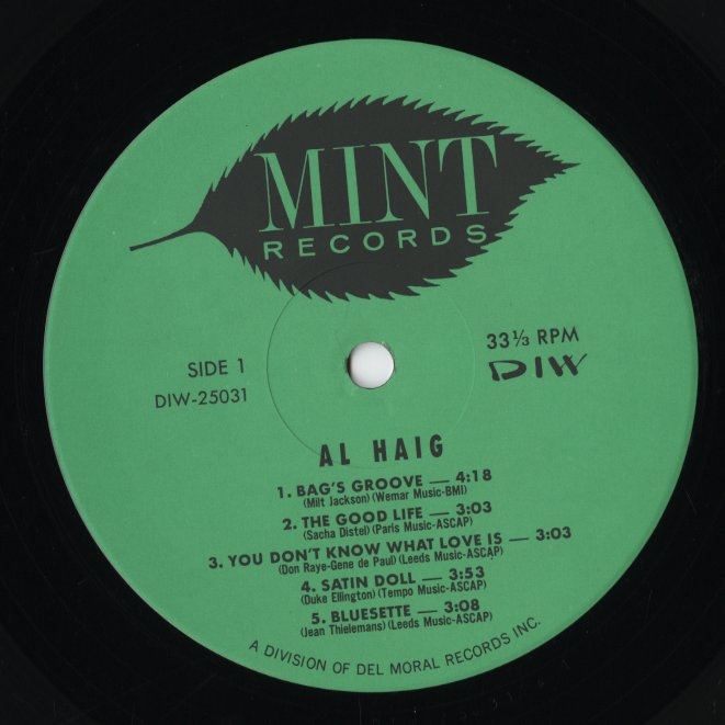 Al Haig / アル・ヘイグ / Today! (DIW-25031)