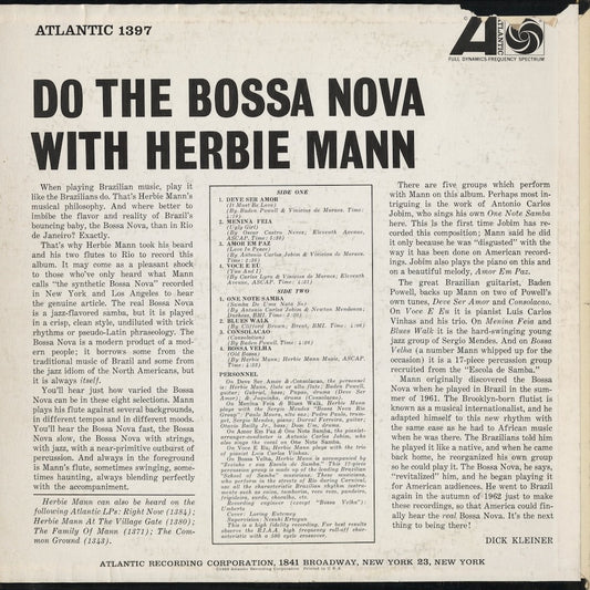 Herbie Mann - Do The Bossa Nova (1397) LP 1962 US Atlantic|中古LP
