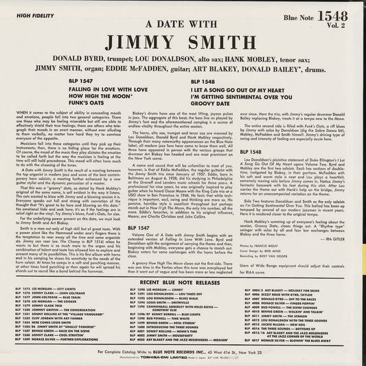 Jimmy Smith / ジミー・スミス / A Date With Jimmy Smith Volume Two (BLP 1548)