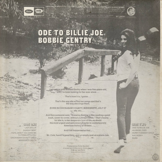 Bobbie Gentry - Ode To Billie Joe (ST-2830) 1967 US Capitol|中古LP