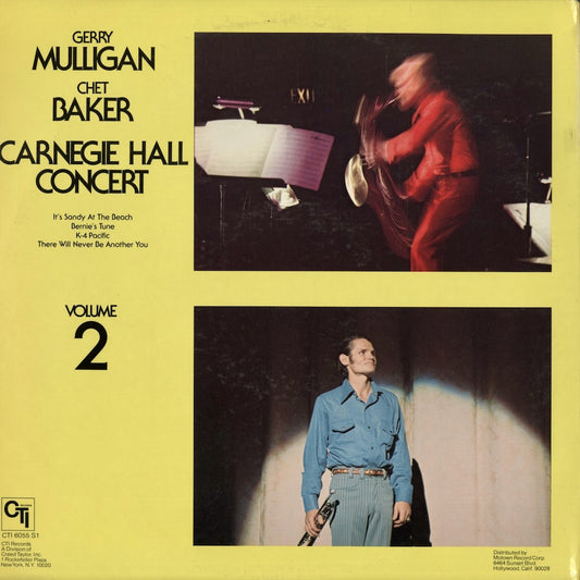 Gerry Mulligan / Chet Baker - Carnegie Hall Concert Volume 2 (CTI-6055-S1) 1975 US CTI|中古LP