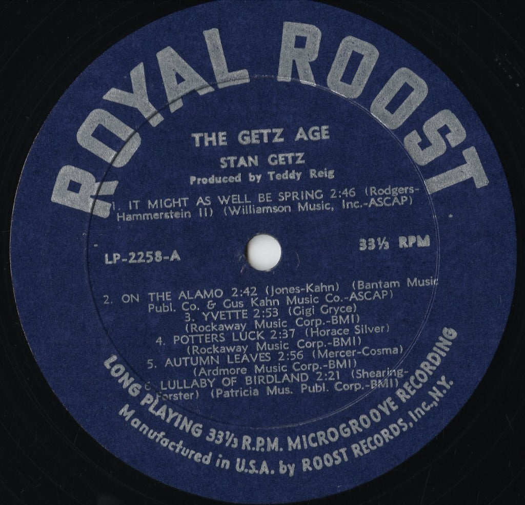 Stan Getz - The Getz Age (LP 2258) 1964 US Royal Roost|中古LP