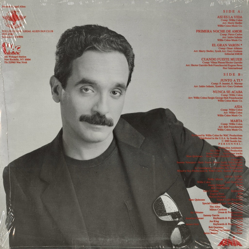 Willie Colon - Top Secrets / Altos Secretos (JM 655) LP 1989 US Fania|中古LP 未開封シールド