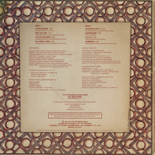 Kool & The Gang – Open Sesame (DEP2023) LP 1976 US De-Lite|中古LP 観音開き見開きジャケット