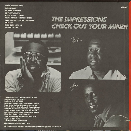 The Impressions - Check Out Your Mind! (CRS 8006) 1970 US Curtom|中古LP