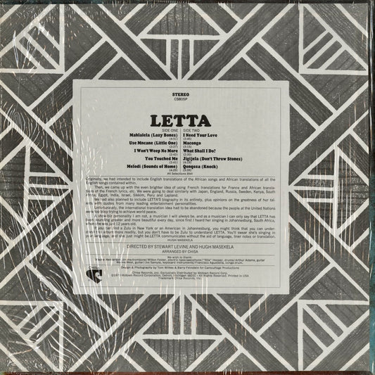 Letta - Letta (CS-805) 1970 US CHISA|中古LP
