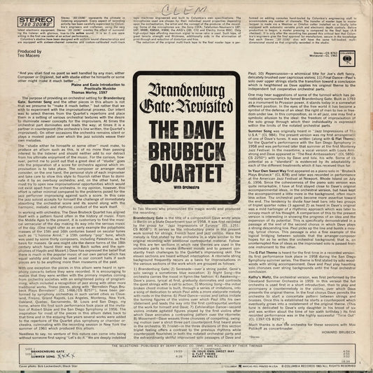 The Dave Brubeck Quartet / デイヴ・ブルーベック / Brandenburg Gate: Revisited (CS 8763)