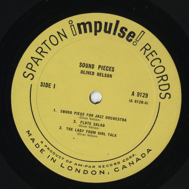 Oliver Nelson / オリヴァー・ネルソン / Sound Pieces (A-9129)