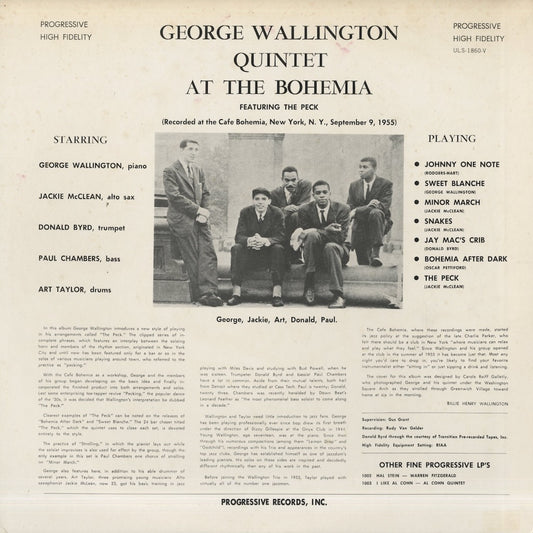 George Wallington / ジョージ・ウォーリントン / At The Bohemia (ULS-1860-V)