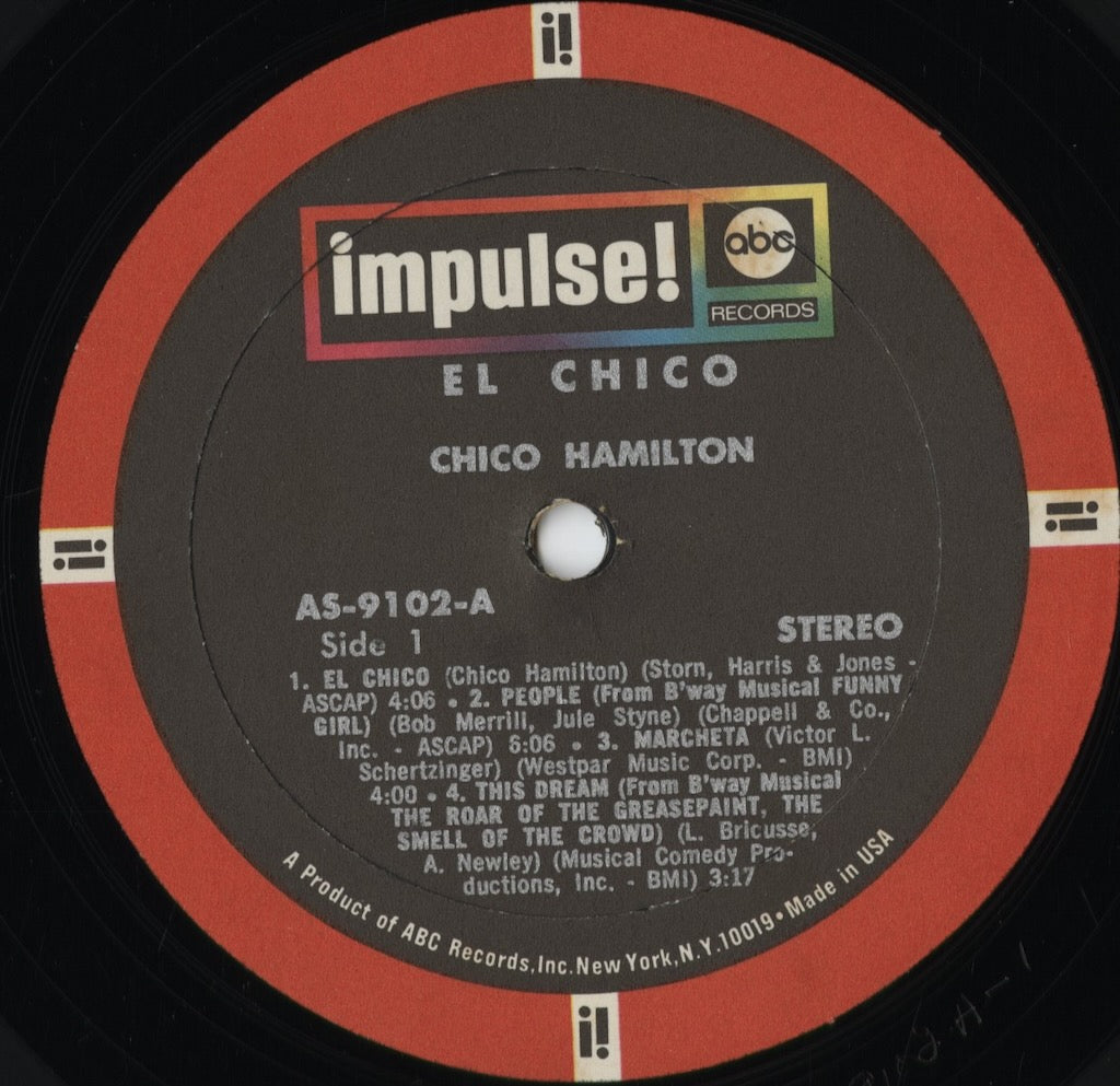 Chico Hamilton - El Chico (AS-9102) 1967 US Impulse|中古LP