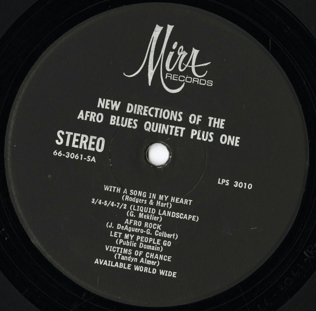 The Afro Blues Quintet Plus One / アフロ・ブルース・クインテット・プラス・ワン / New Directions (MLPS 3010)