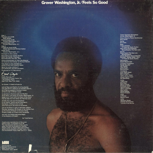 Grover Washington Jr. – Feels So Good (KU-24 S1) LP 1975 US KUDU | 中古LP