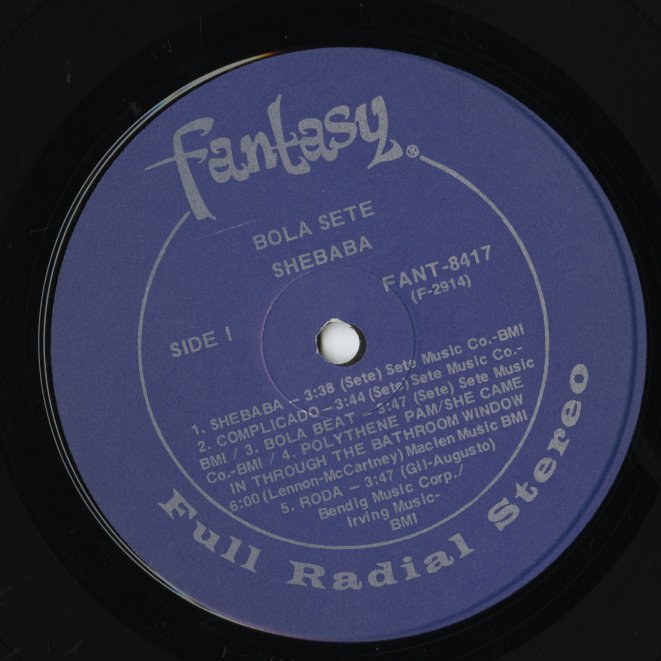 Bola Sete / ボラ・セチ / Shebaba (FANT-8417)