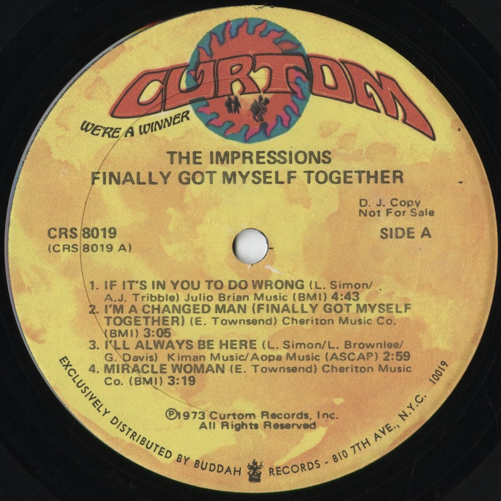 The Impressions - Finally Got Myself Together (CRS 8019) 1973 US Curtom|中古LP