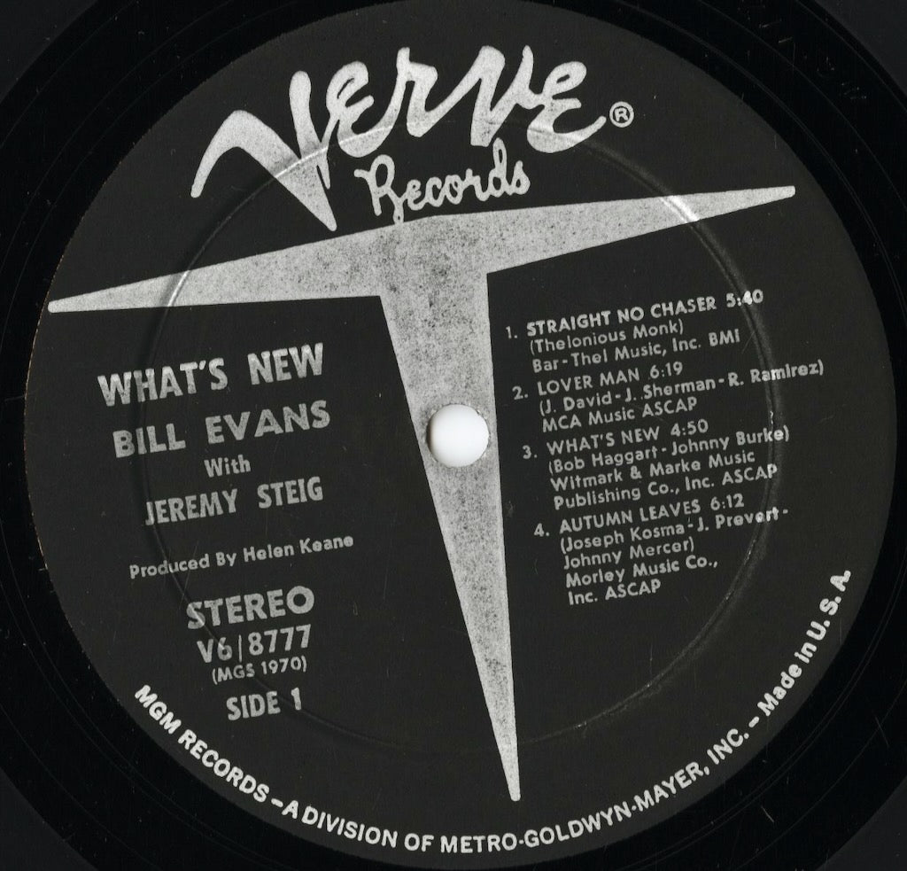 Bill Evans – What’s New (V6-8777) LP 1969 US Verve|中古LP