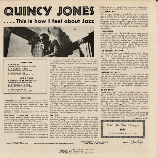 Quincy Jones / クインシー・ジョーンズ / This Is How I Feel About Jazz (IPR-8874)
