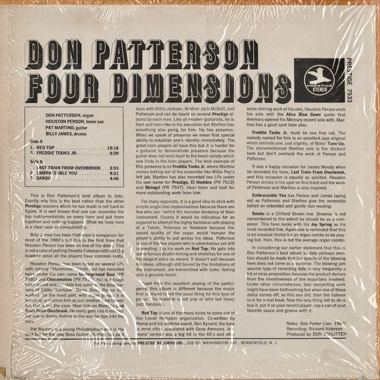 Don Patterson – Four Dimensions (PR 7533) LP 1968 US Prestige | 中古LP