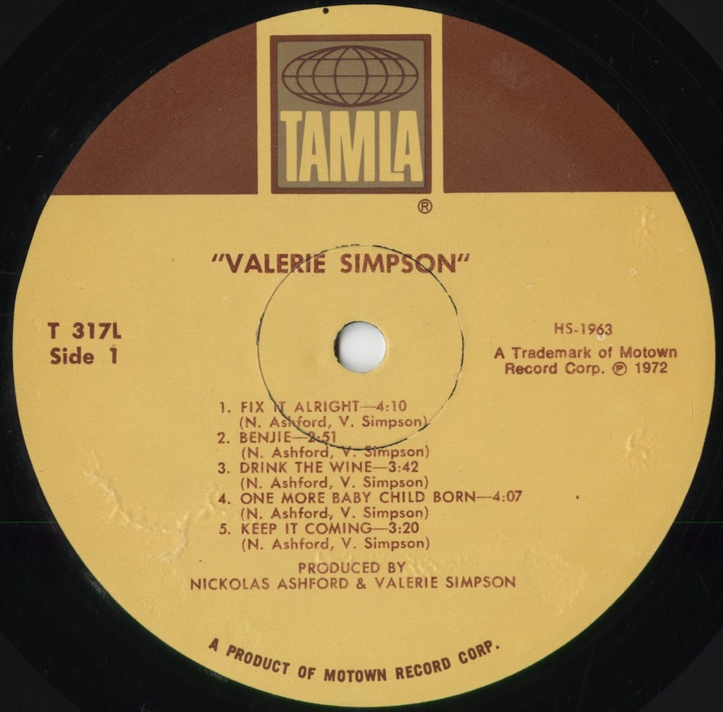 Valerie Simpson – Valerie Simpson (T317L) 1972 US Tamla|中古LP