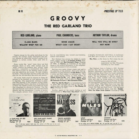 Red Garland - Groovy (SMJ-6504(M)) 1976 JPN Prestige / Victor|中古LP
