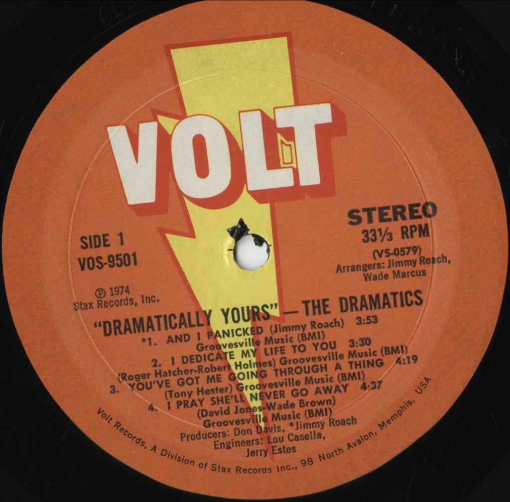 Ron Banks And The Dramatics - Dramatically Yours (VOS-9501) 1973 US Volt|中古LP