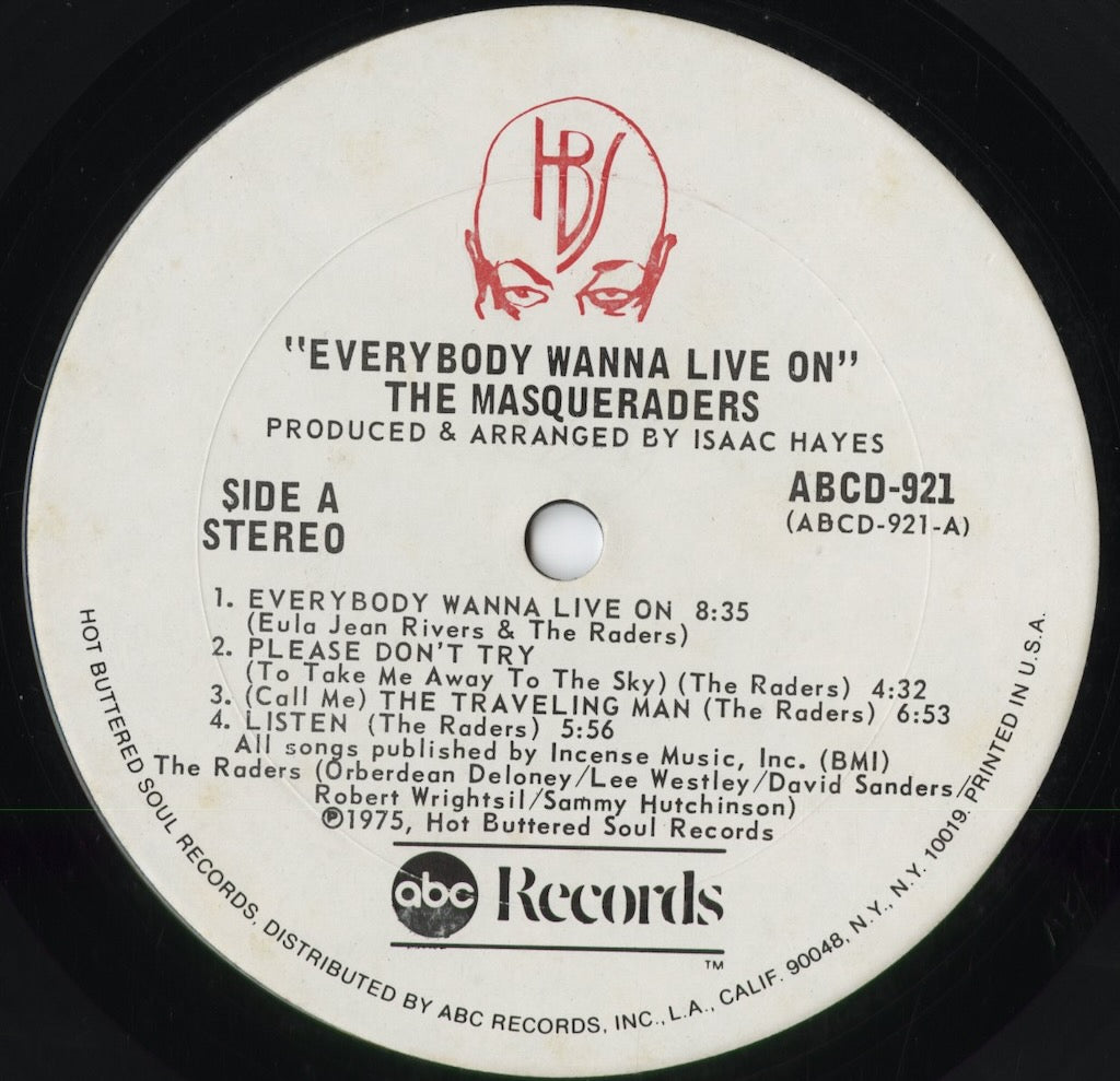 The Masqueraders - Everybody Wanna Live On (ABCD-921) 1975 US ABC/HBS|中古LP