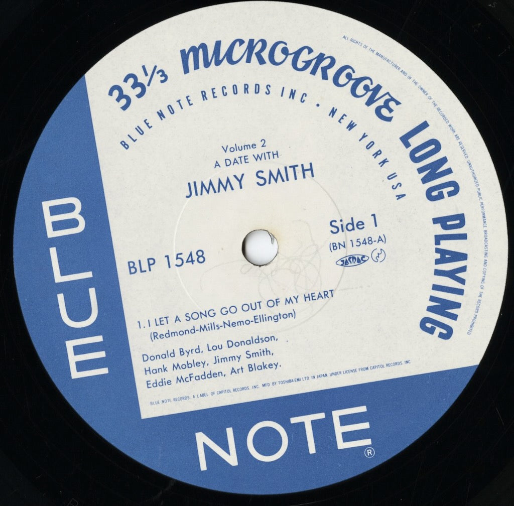 Jimmy Smith / ジミー・スミス / A Date With Jimmy Smith Volume Two (BLP 1548)