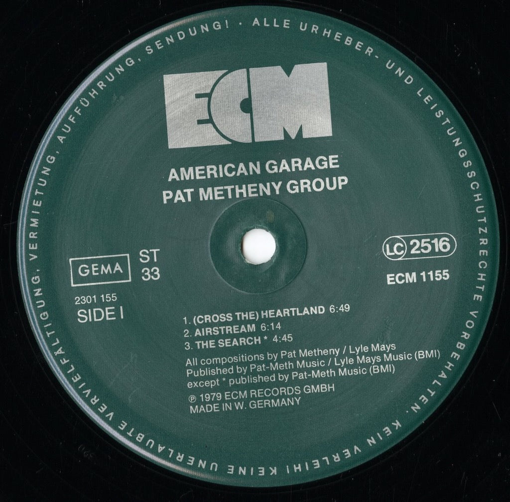Pat Metheny Group - American Garage (ECM-1155) LP 1979 Germany ECM|中古LP
