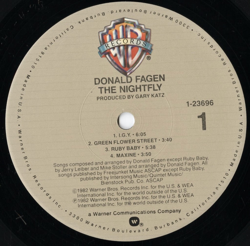 Donald Fagen - The Nightfly (1-23696) LP 1982 US Warner Bros|中古LP