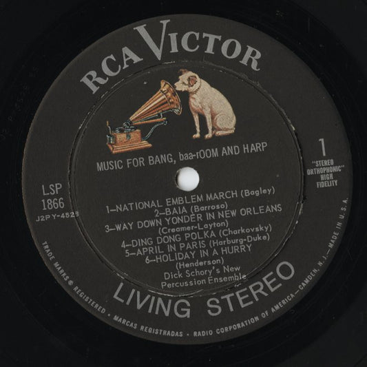 Dick Schory / ディック・ショーリー / Music For Bang, Baaroom And Harp (LSP-1866)