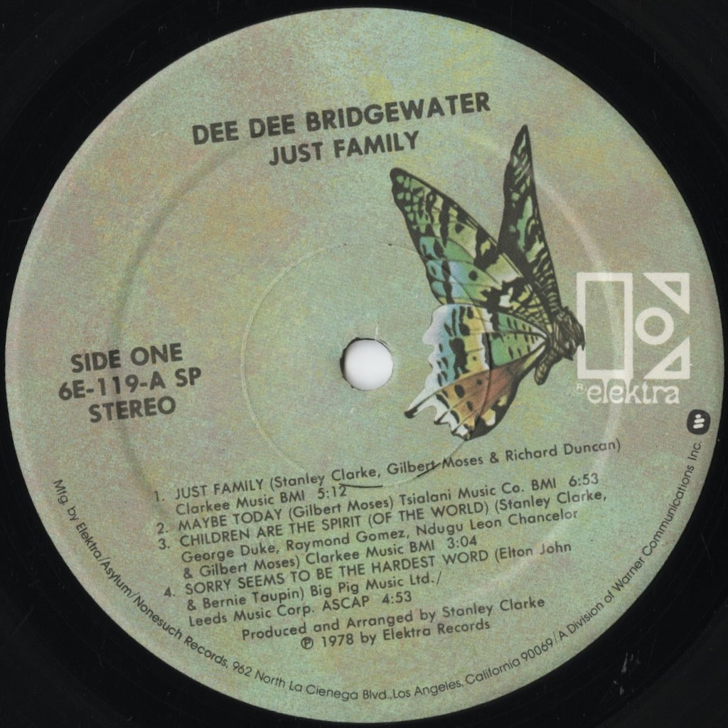 Dee Dee Bridgewater – Just Family (6E-119) LP 1978 US Elektra | 中古LP