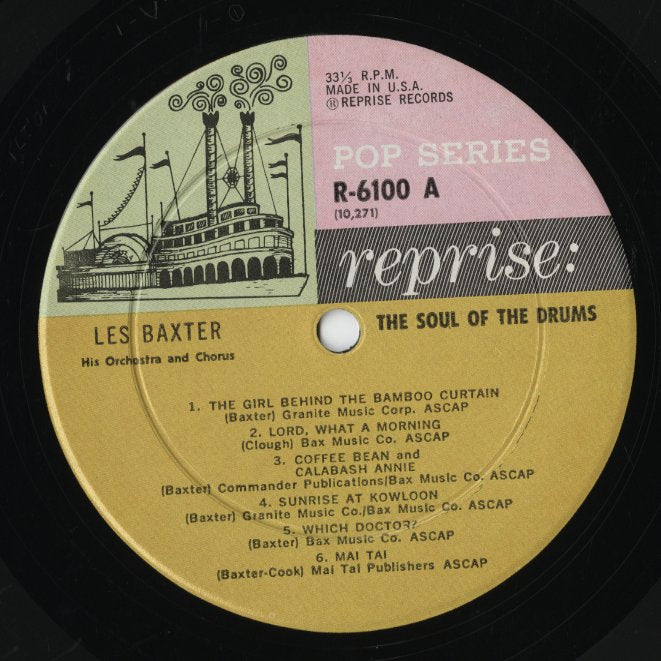 Les Baxter And His Orchestra - The Soul Of The Drums (R-6100) LP 1963 US Reprise|中古LP