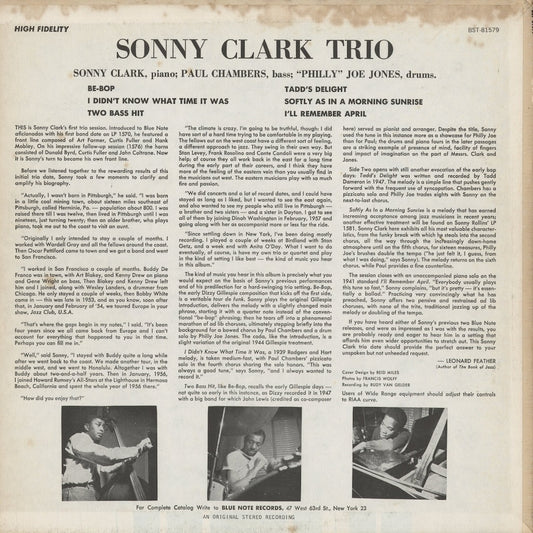 Sonny Clark - Sonny Clark Trio (BST 81579) 1972 US Blue Note|中古LP