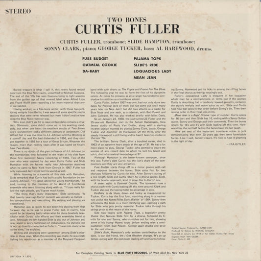 Curtis Fuller – Two Bones (GXF 3064) LP 1980 JPN Blue Note | 中古LP