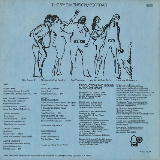 The 5th Dimension – Portrait (B 6045) LP 1970 US Bell|中古LP