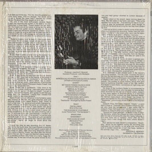 Baden Powell - Solitude On Guitar (C32441) 1973 US Columbia|中古LP