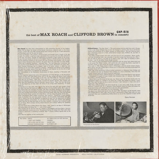 Max Roach And Clifford Brown / マックス・ローチ クリフォード・ブラウン / The Best Of Max Roach And Clifford Brown In Concert (GNP-18)