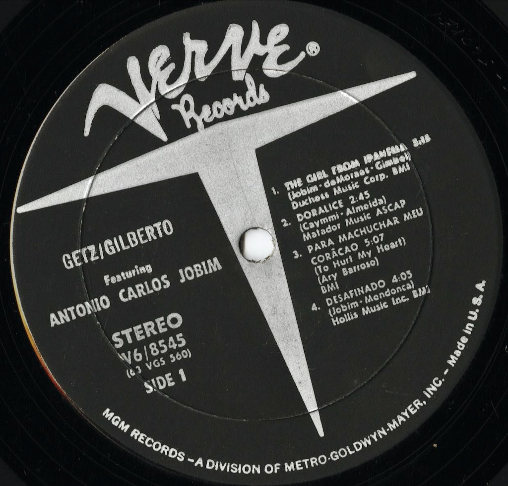 Stan Getz / João Gilberto - Getz/Gilberto (V6-8545) LP 1964 US Verve|中古LP