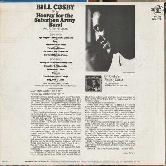 Bill Cosby - Hooray For The Salvation Army Band! (WS 1728) LP 1968 US Warner Bros|中古LP