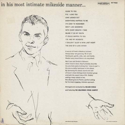 Frank Sinatra - Close To You (W-789) 1959 US Capitol|中古LP