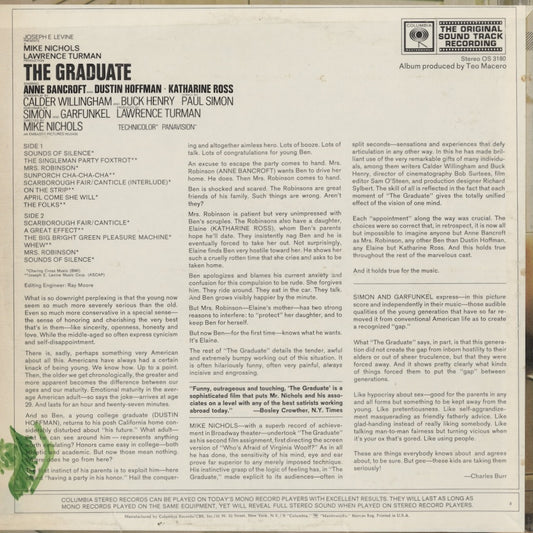 Simon and Garfunkel / The Graduate (OS 3180) LP 1968 US Columbia|中古LP