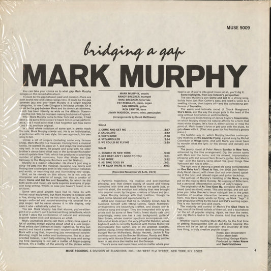 Mark Murphy - Bridging A Gap (MR 5009) LP 1973 US Muse