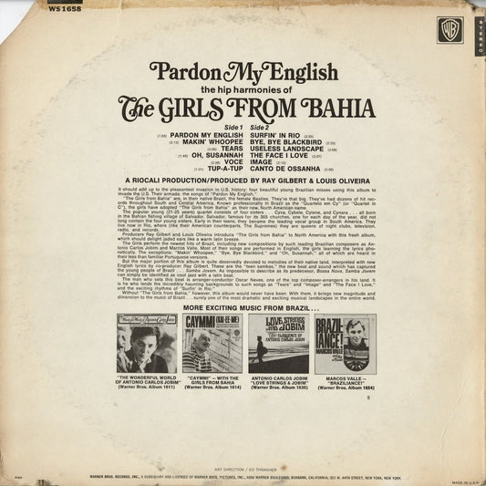 The Girls From Bahia – Pardon My English (WS 1658) LP 1967 US Warner Bros|中古LP