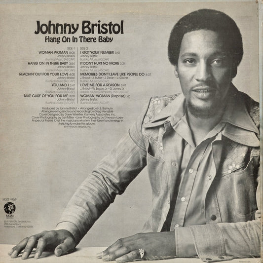 Johnny Bristol - Hang On In There Baby (M3G 4959) 1974 US MGM|中古LP