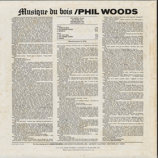 Phil Woods – Musique Du Bois (K22P 6002) LP 1980 JPN MUSE - キングレコード | 中古LP