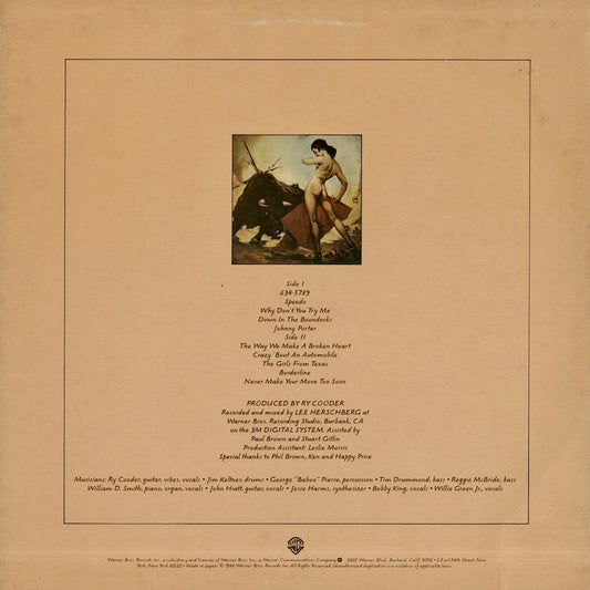 Ry Cooder / ライ・クーダー / Borderline (P-10931W)