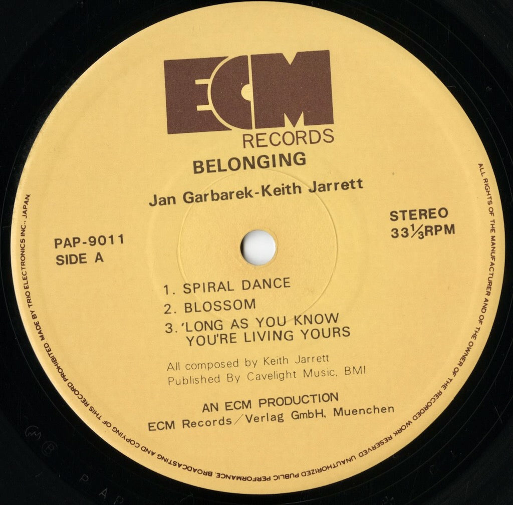 Keith Jarrett - Jan Garbarek / キース・ジャレット, ヤン・ガルバレク / Belonging (PAP-9011)