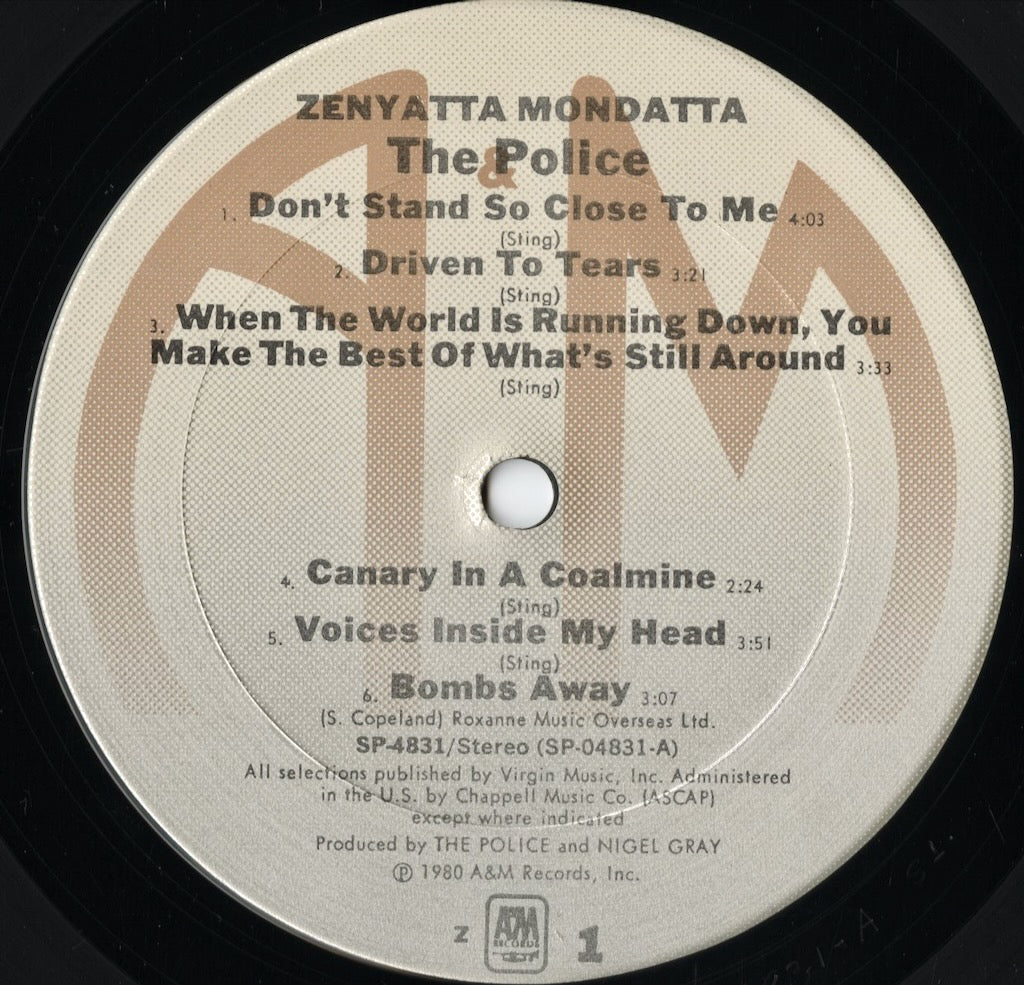 Police - Zenyatta Mondatta (SP-4831) LP 1980 US A&M|中古LP