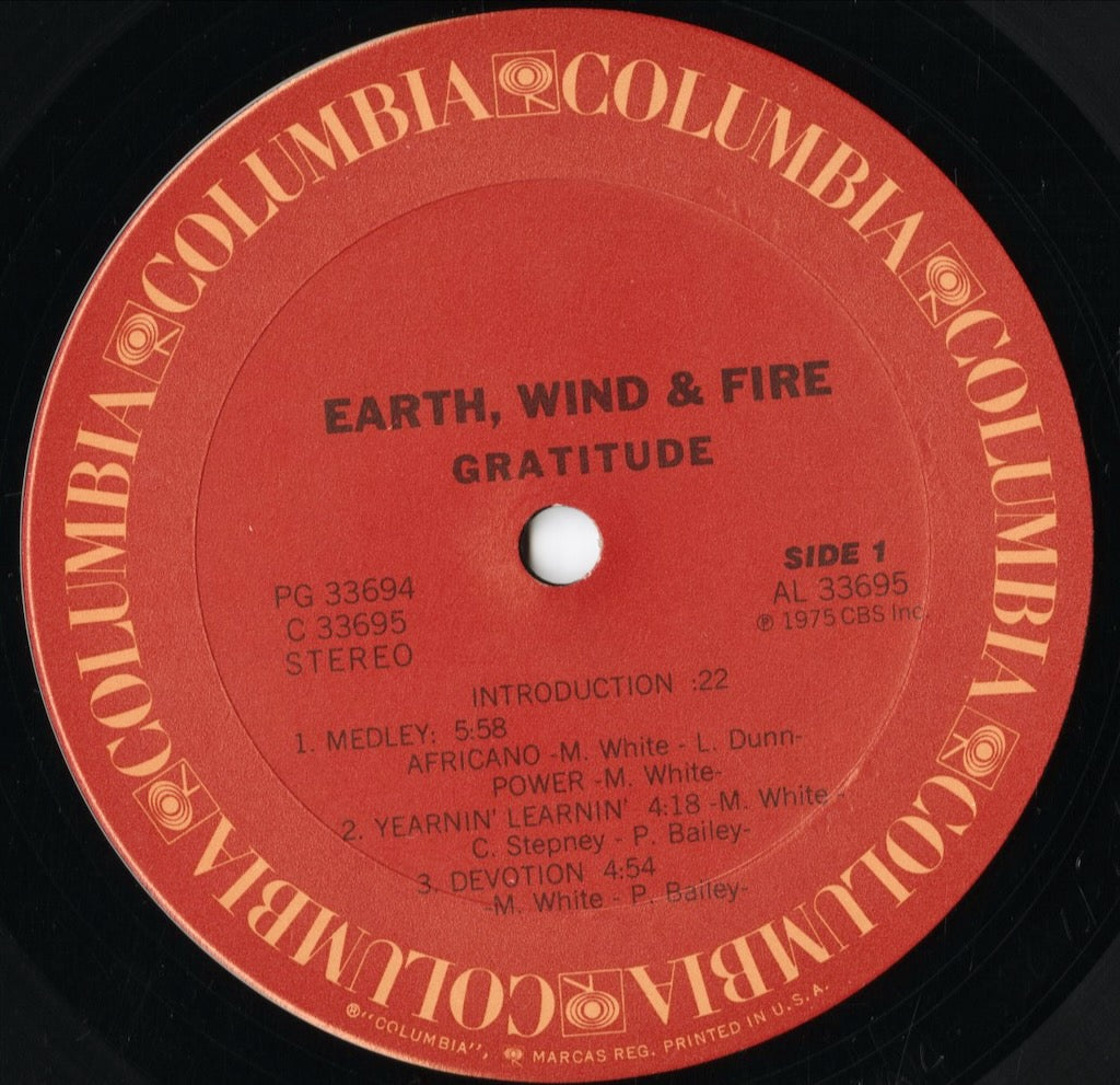 Earth, Wind & Fire - Gratitude (PG 33694) 1975 US Columbia|中古LP
